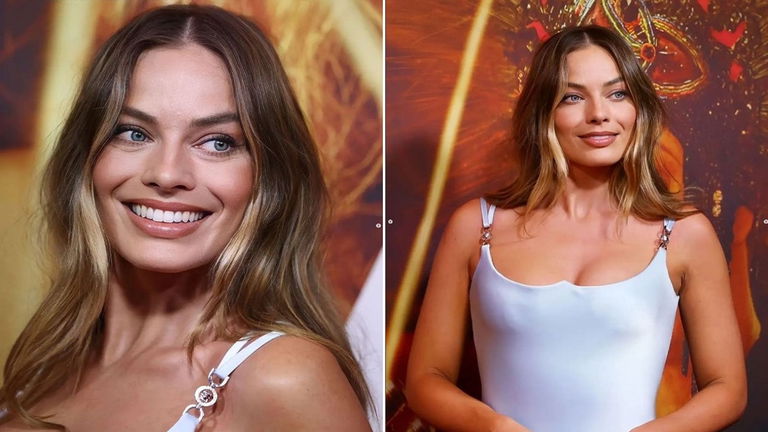 El exclusivo vestido Versace de Carla Bruni que Margot Robbie ha lucido después de casi 30 años