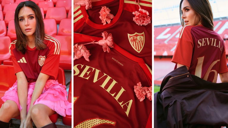 Rocío Osorno firma la camiseta del Sevilla FC más bonita hasta la fecha: un diseño burdeos con detalles flamencos en edición limitada
