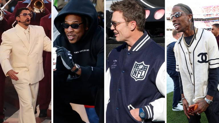 Los relojes que se vieron en la Super Bowl: de Bad Bunny a Travis Scott
